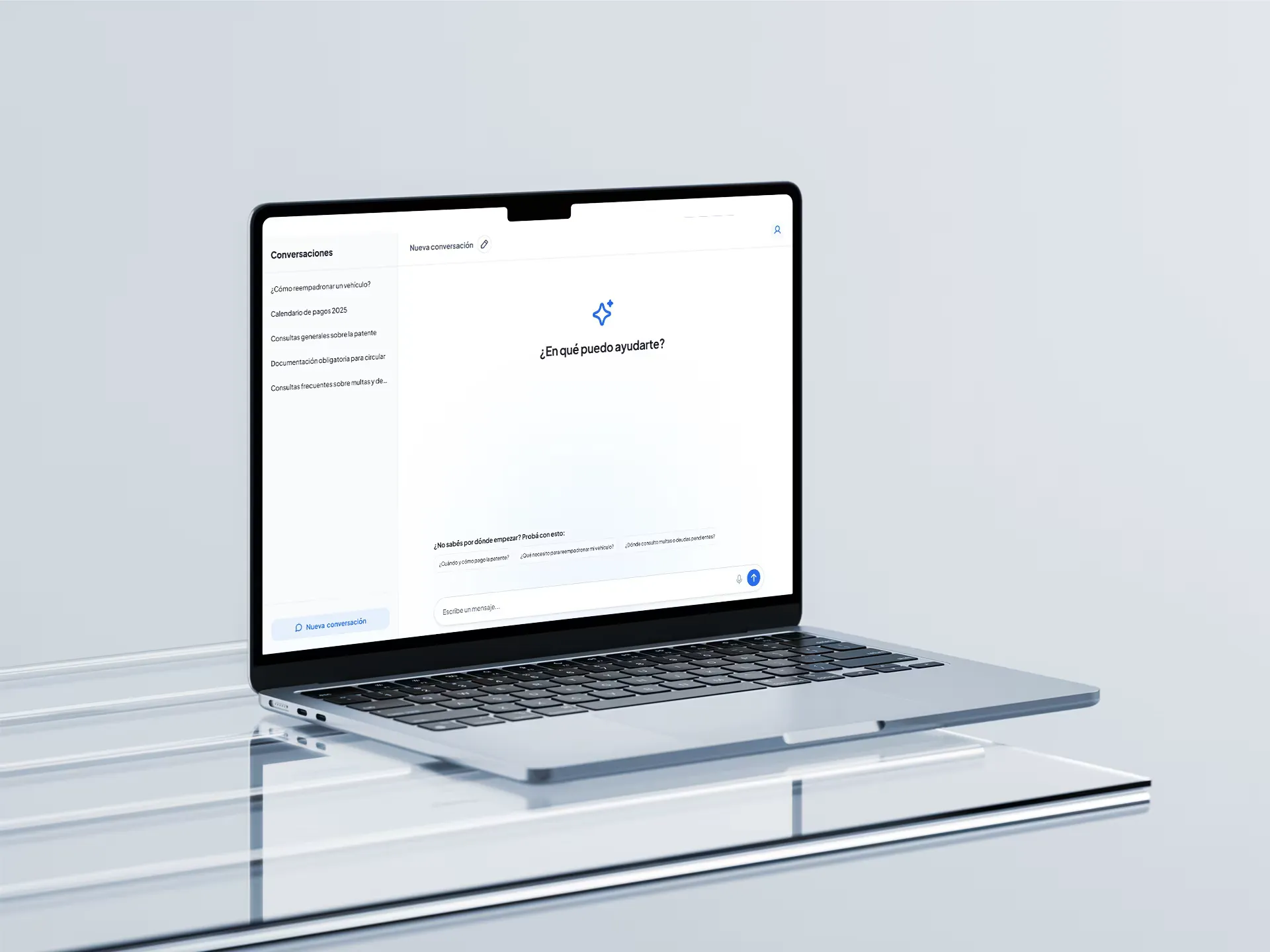 Laptop con el asistente de IA de Ladamerica