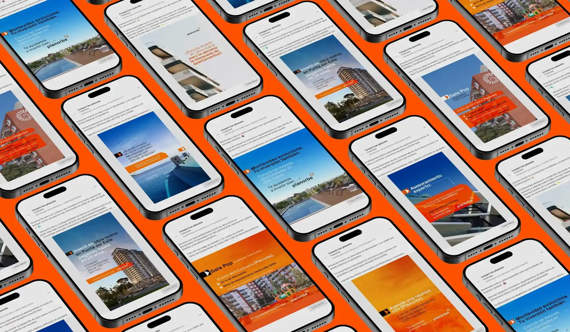 Mockup de celulares de Planorbe